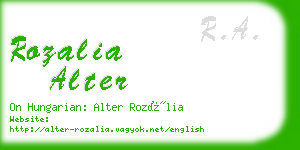 rozalia alter business card